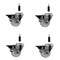 Service Caster 3'' Nylon Swivel 7/8'' Expanding Stem Caster Set with Brake, 4PK SCC-EX20S314-NYS-PLB-78-4 - alternate 1